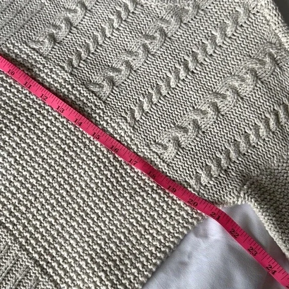 Abercrombie & Fitch Sweater Small‎ Cream CableKnit Pullover Size S Chunky Cozy - Picture 4 of 7